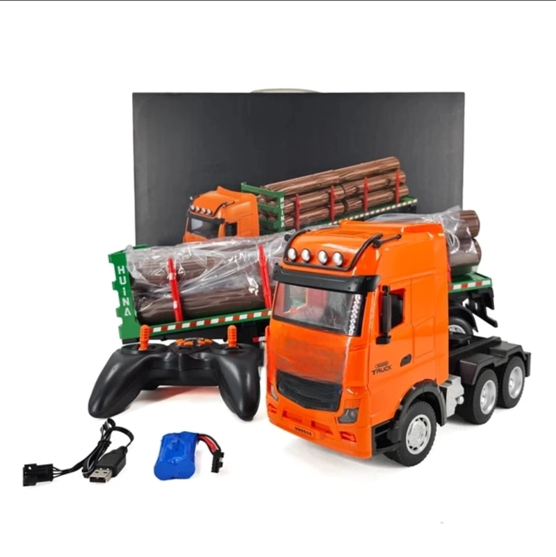CAMION REMOLQUE CON MADERA CONTROL REMOTO 2.4 GHZ BATERIA RECARGABLE - 2