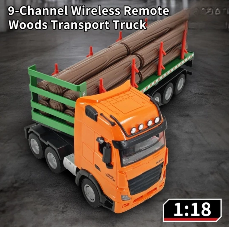 CAMION REMOLQUE CON MADERA CONTROL REMOTO 2.4 GHZ BATERIA RECARGABLE - 5