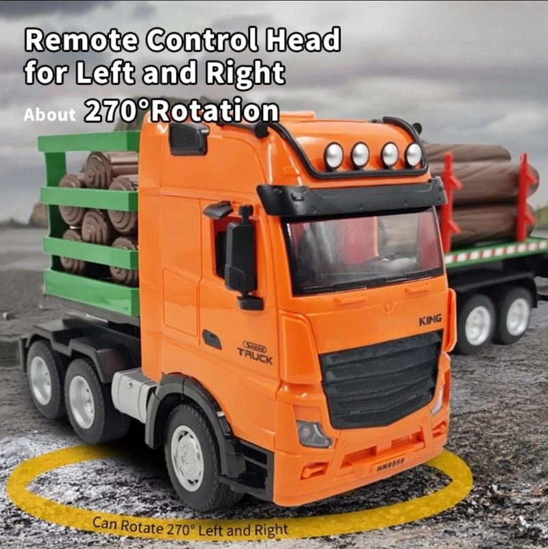 CAMION REMOLQUE CON MADERA CONTROL REMOTO 2.4 GHZ BATERIA RECARGABLE - 7