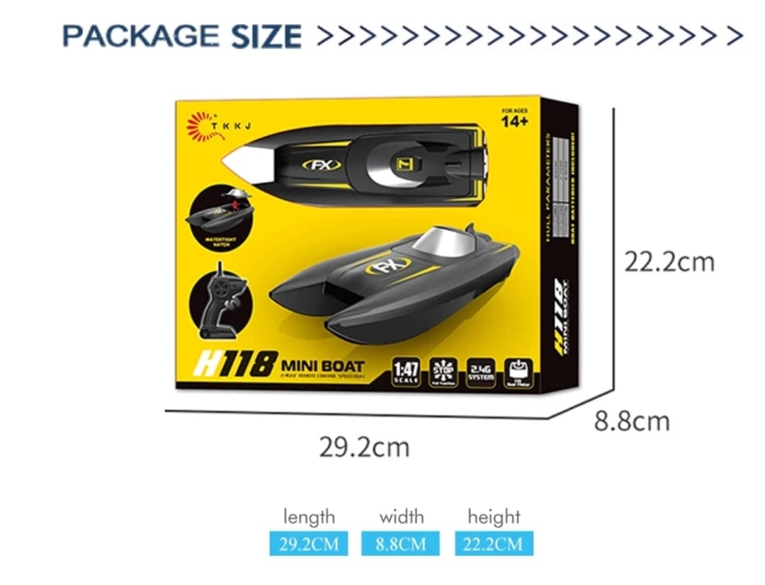 LANCHA CONTROL REMOTO H118 MINI BOTE BARCO 2,4 GHZ - 7