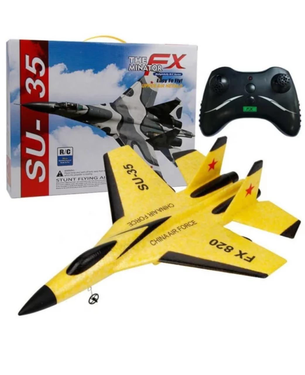 AVION AEROPLANO CONTROL REMOTO THE MINETOR FX SU-35 2.4G 2CH AMARILLO - 5