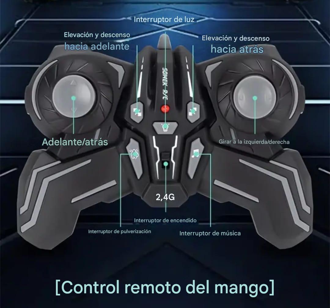 AUTO ACROBATA DOS CONTROL REMOTO LUCES SONIDO Y VAPOR - 3