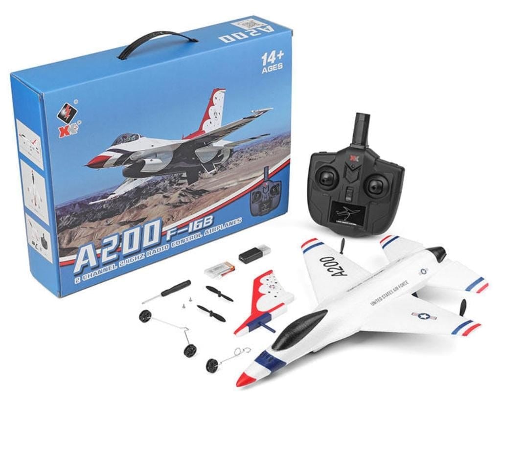 AVION CONTROL REMOTO A200 F16 B. 2,4 GHZ - 1