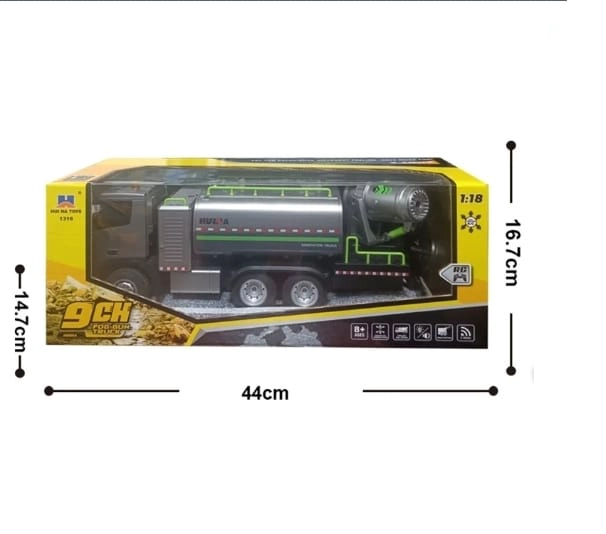 CAMION CONTROL REMOTO CON LUCES Y VAPOR, BATERIA RECARGABLE, 9 CANALES - 10