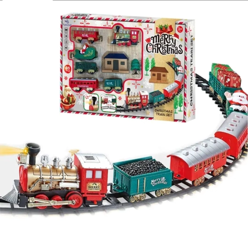 TREN DE NAVIDAD 35 PIEZAS CON LUZ Y SONIDO 572 CM DE RIELES - 1