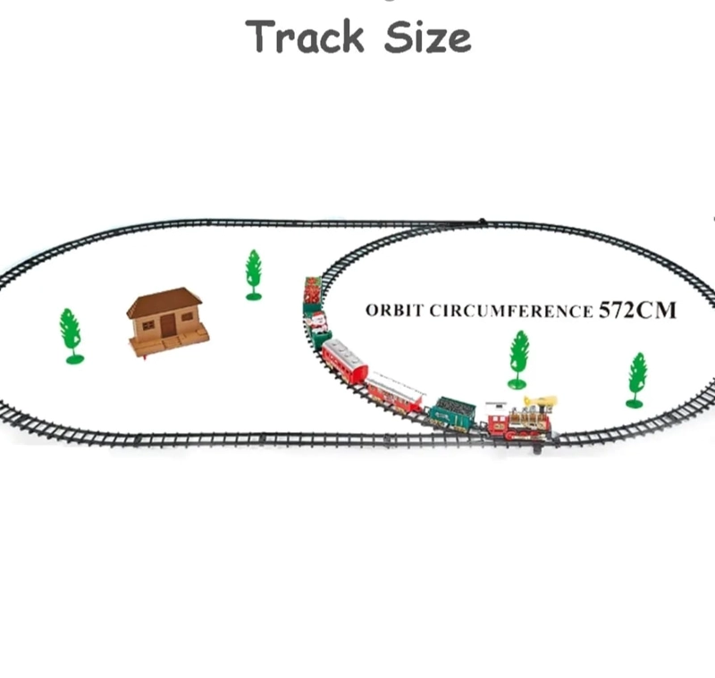 TREN DE NAVIDAD 35 PIEZAS CON LUZ Y SONIDO 572 CM DE RIELES - 7