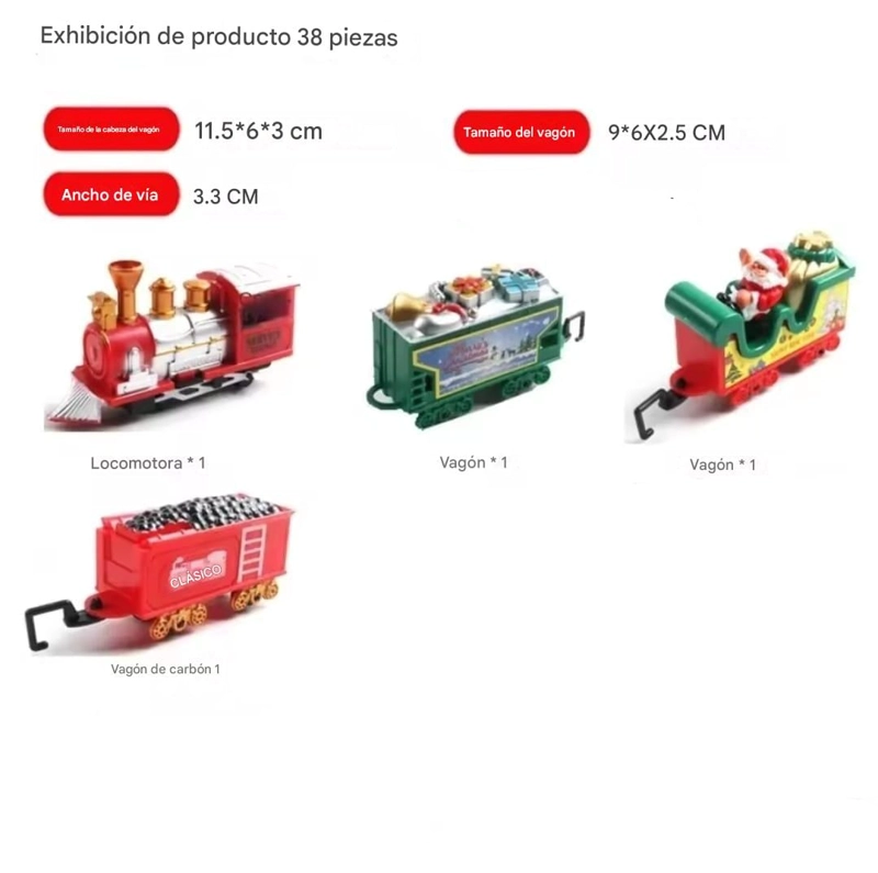 TREN DE NAVIDAD 38 PIEZAS 450 CM DE RIELES - 3