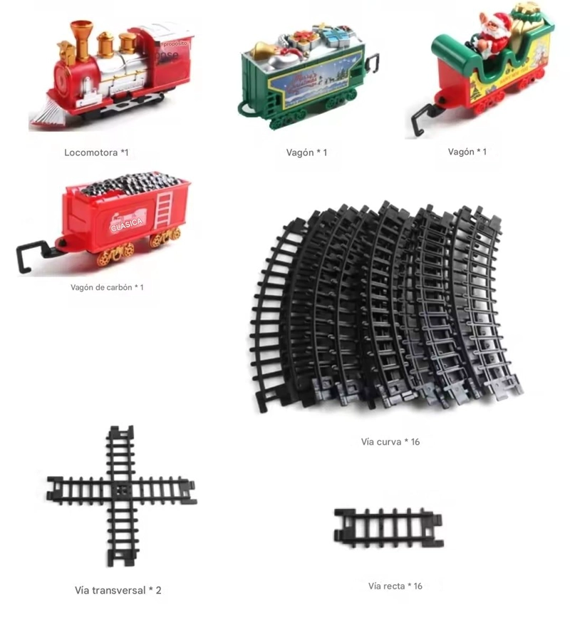 TREN DE NAVIDAD 38 PIEZAS 450 CM DE RIELES - 4
