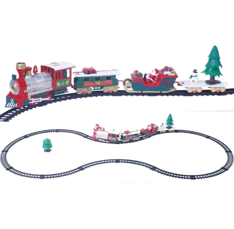 TREN DE NAVIDAD 39 PIEZAS CON LUCES, 450 CM DE RIELES - 1