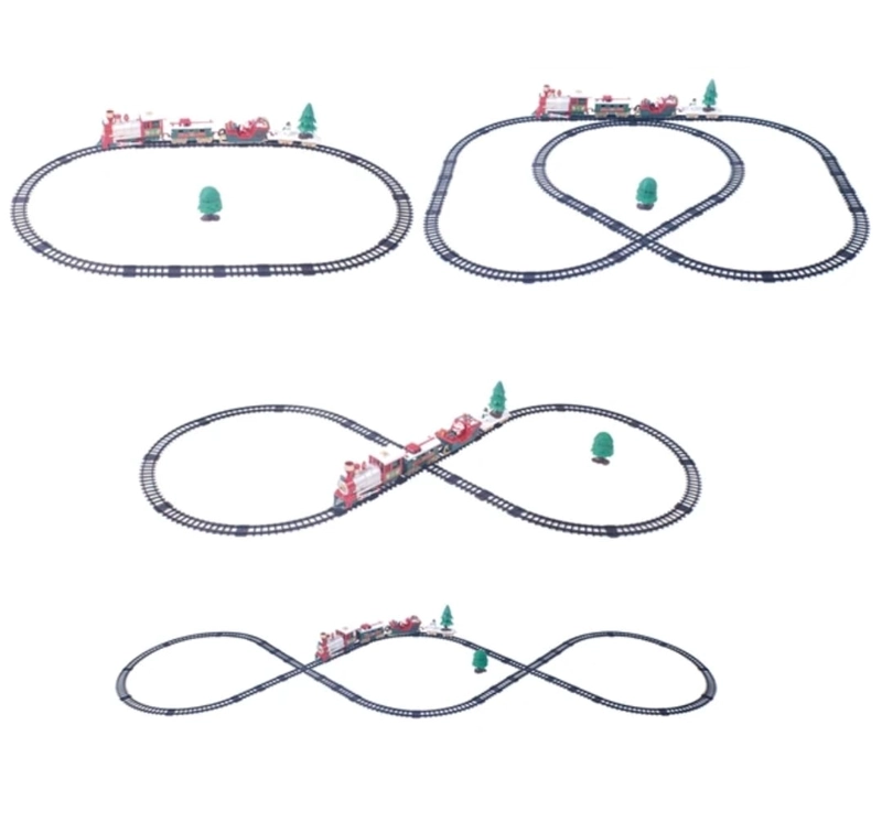 TREN DE NAVIDAD 39 PIEZAS CON LUCES, 450 CM DE RIELES - 3