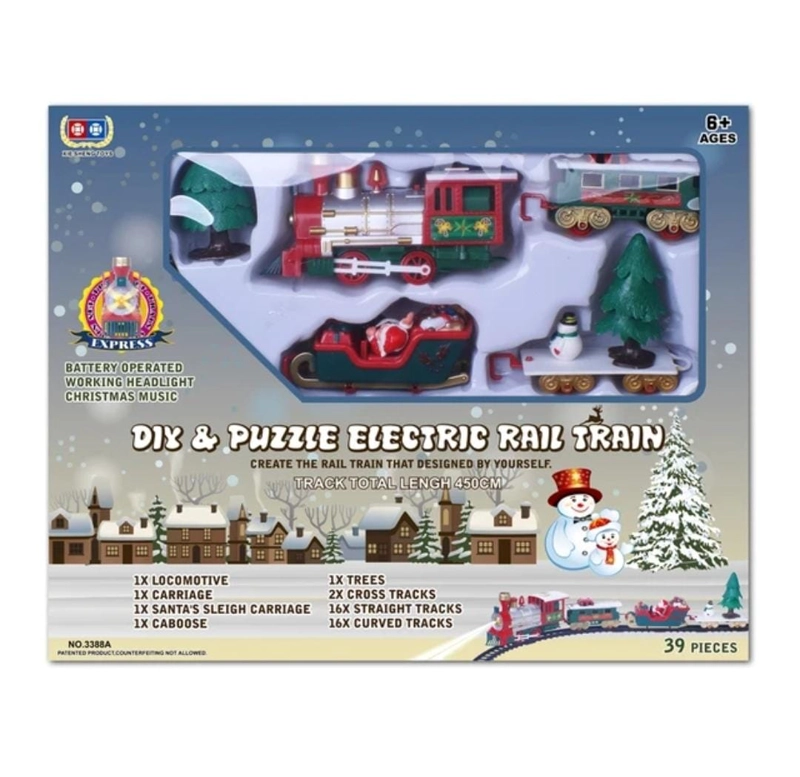 TREN DE NAVIDAD 39 PIEZAS CON LUCES, 450 CM DE RIELES - 5