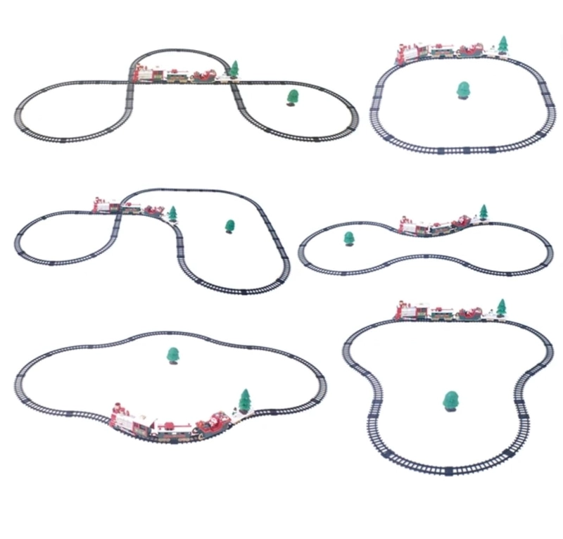 TREN DE NAVIDAD 39 PIEZAS CON LUCES, 450 CM DE RIELES - 9