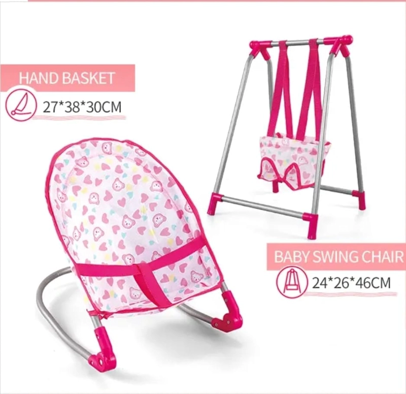 SET PARA MUÑECA COCHE SILLA MECEDOR COLUMPIOI 4 EN 1 - 4