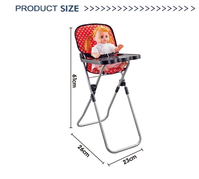 SET PARA MUÑECA, CUNA COLUMPIO SILLA Y MECEDORA 4 EN 1 ROJO - 4