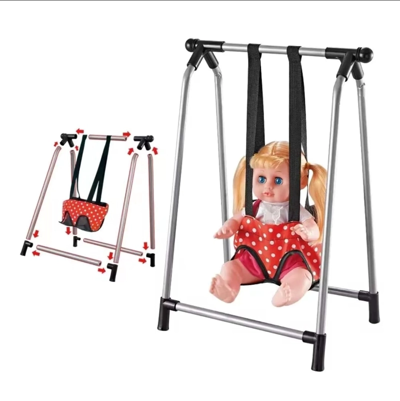 SET PARA MUÑECA, CUNA COLUMPIO SILLA Y MECEDORA 4 EN 1 ROJO - 11