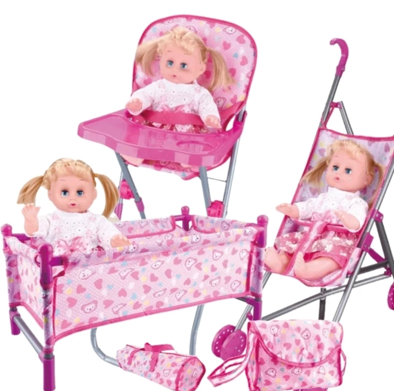 SET DE COCHE SILLA CUNA BOLSO 5 EN 1 ACCESORIOS PARA MUÑECA - 1