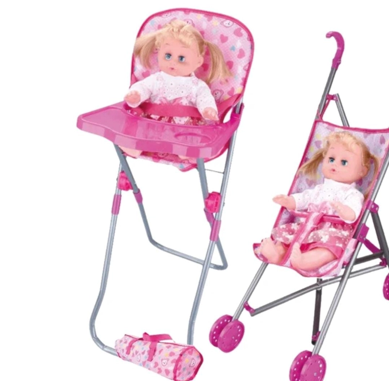 SET DE COCHE SILLA CUNA BOLSO 5 EN 1 ACCESORIOS PARA MUÑECA - 3