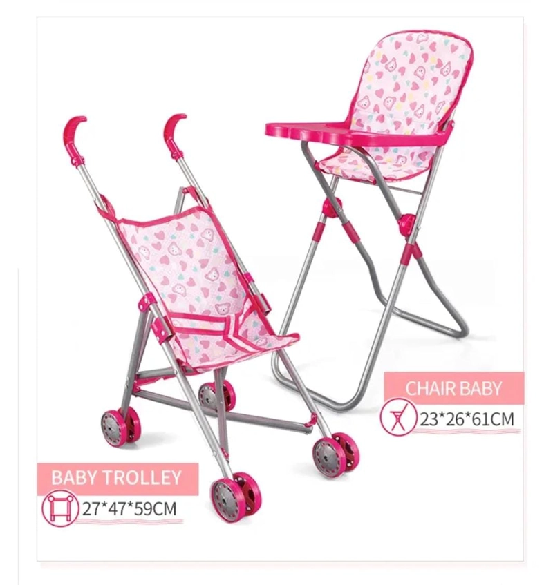 SET DE COCHE SILLA CUNA BOLSO 5 EN 1 ACCESORIOS PARA MUÑECA - 6