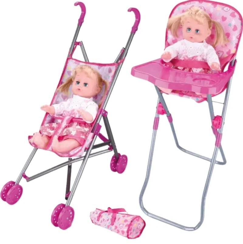 SET DE COCHE SILLA CUNA BOLSO 5 EN 1 ACCESORIOS PARA MUÑECA - 8