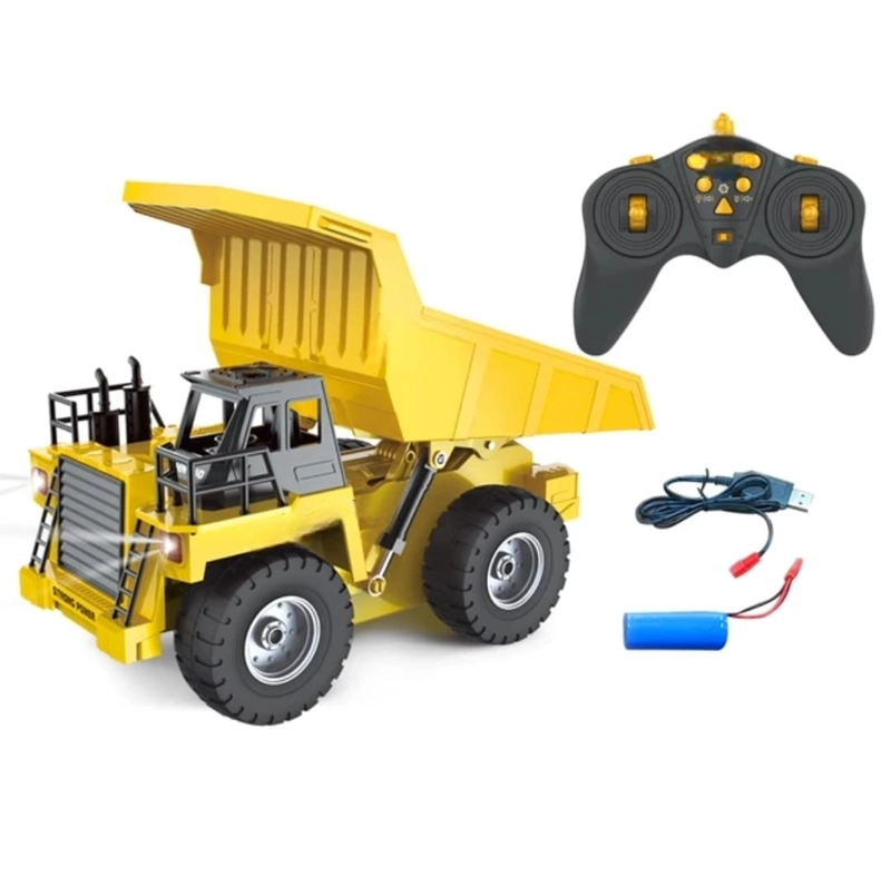 CAMION TOLVA CONTROL REMOTO BATERIA RECARGABLE 9 CANALES 2,4 GHZ, 1:18 - 1