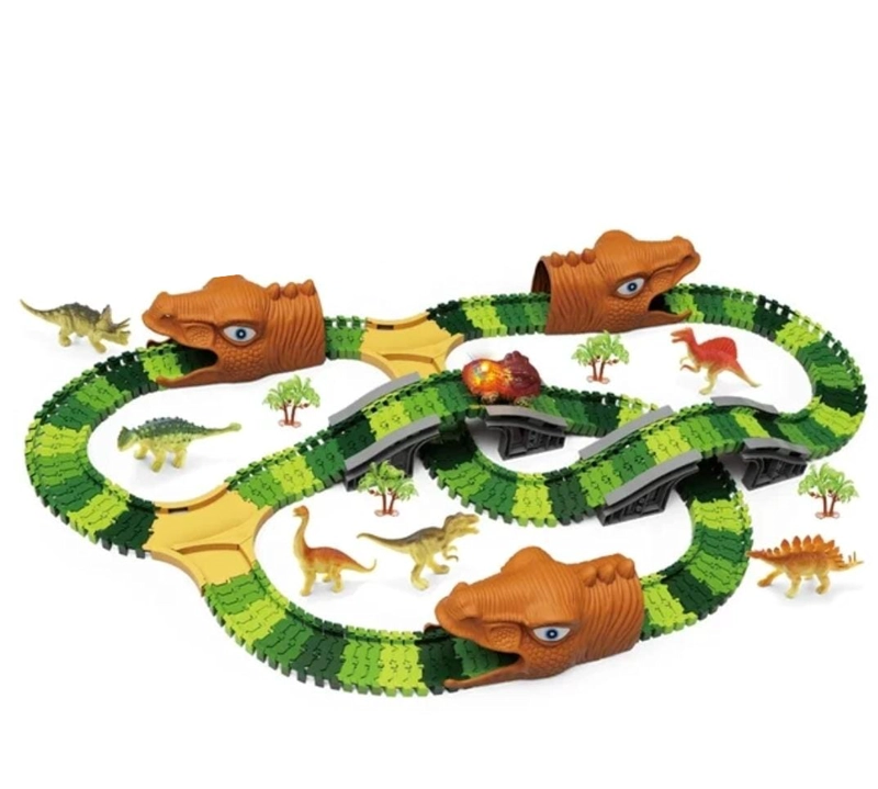 PISTA DE AUTO DINOSAURIO ARMABLE 268 PIEZASJURASSIC TRUCK - 1