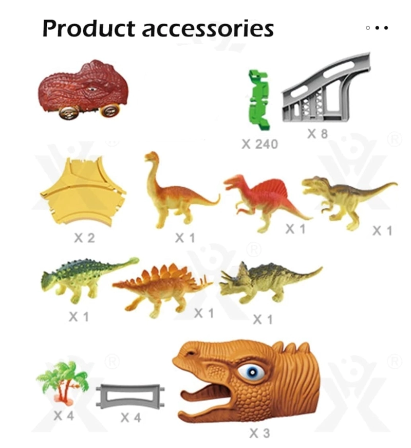 PISTA DE AUTO DINOSAURIO ARMABLE 268 PIEZASJURASSIC TRUCK - 6