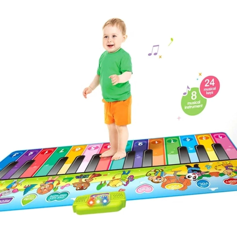 PIANO GIGANTE 180X72 CM TECLADO PARA PIES ALFOMBLA MUSICAL - 1