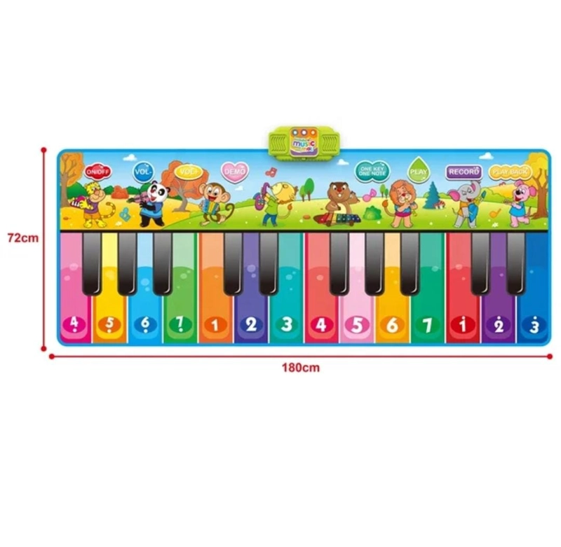PIANO GIGANTE 180X72 CM TECLADO PARA PIES ALFOMBLA MUSICAL - 2