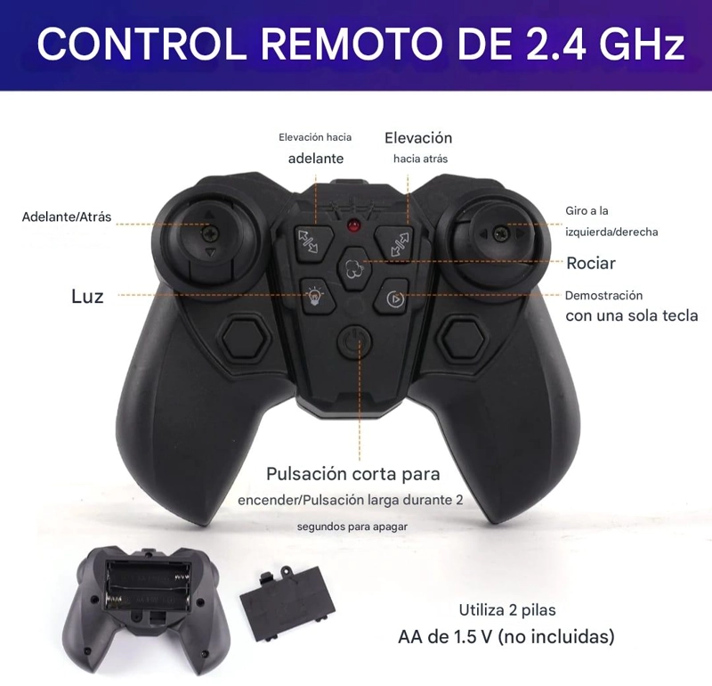 AUTO CONTROL REMOTO 6 RUEDAS Y CONTROL RELOJ DE GESTOS STUNT VERDE VIOLETA - 4