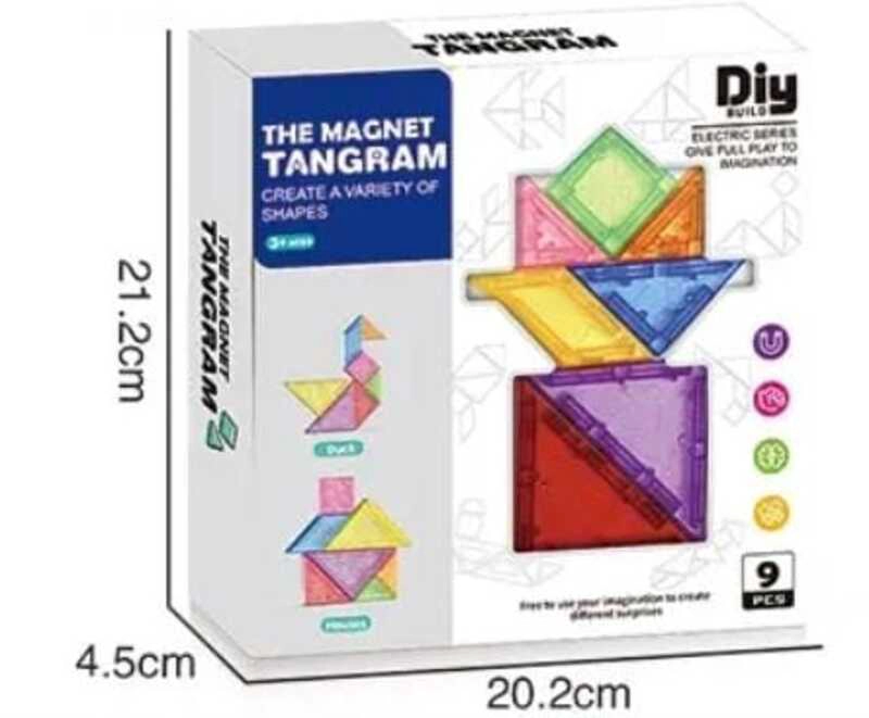 TANGRAMA DE BLOQUES MAGNETICOS 7 BLOQUES, CON 54 CARTAS - 2