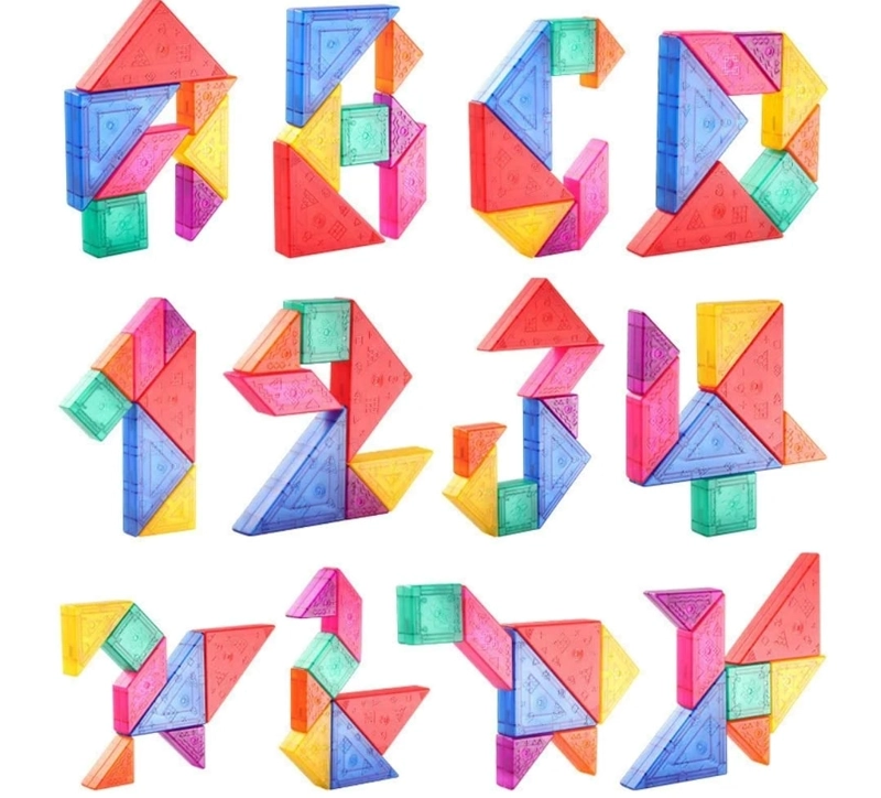 TANGRAMA DE BLOQUES MAGNETICOS 7 BLOQUES, CON 54 CARTAS - 5