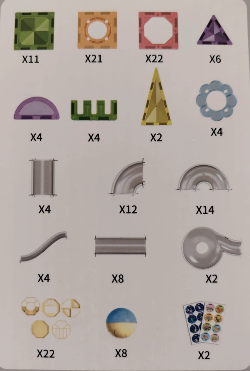 BLOQUES MAGNETICOS DE CONTRUCCION CON PISTA PARA PELOTAS 150 PIEZAS - 3