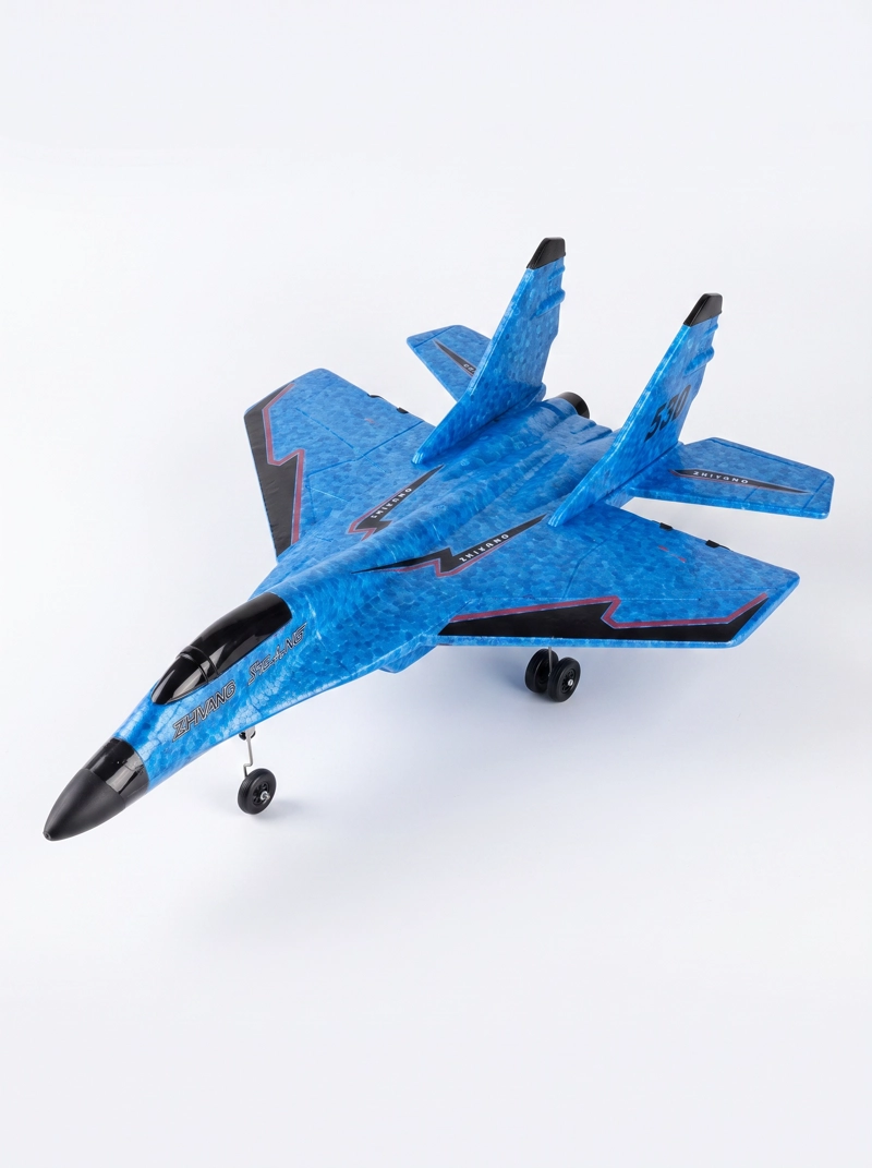 AVION CONTROL REMOTO SU-27 BATERIA RECARGABLE 2,4 GHZ AZUL - 10
