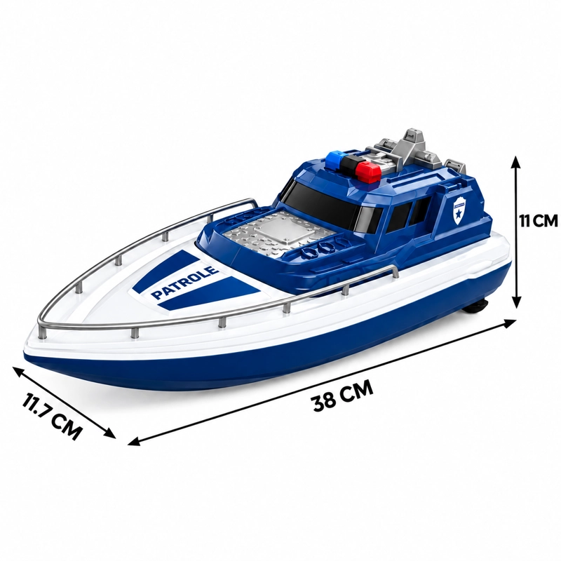 LANCHA CONTROL REMOTO H158, 15 KM MOTOR DUAL 2,4 GHZ - 2