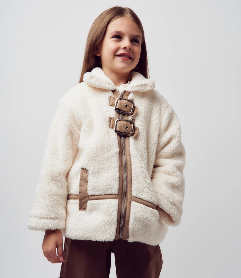 CHAQUETA NIÑA ABRIGADA L110722610 CRUDO LIMONADA - 2