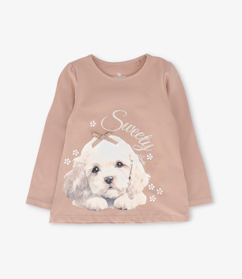 POLERA MANGA LARGA NIÑA  L110122618 BEIGE LIMONADA - 1