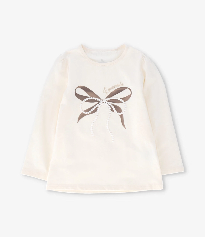 POLERA MANGA LARGA NIÑA  L110122618 CRUDO LIMONADA - 2
