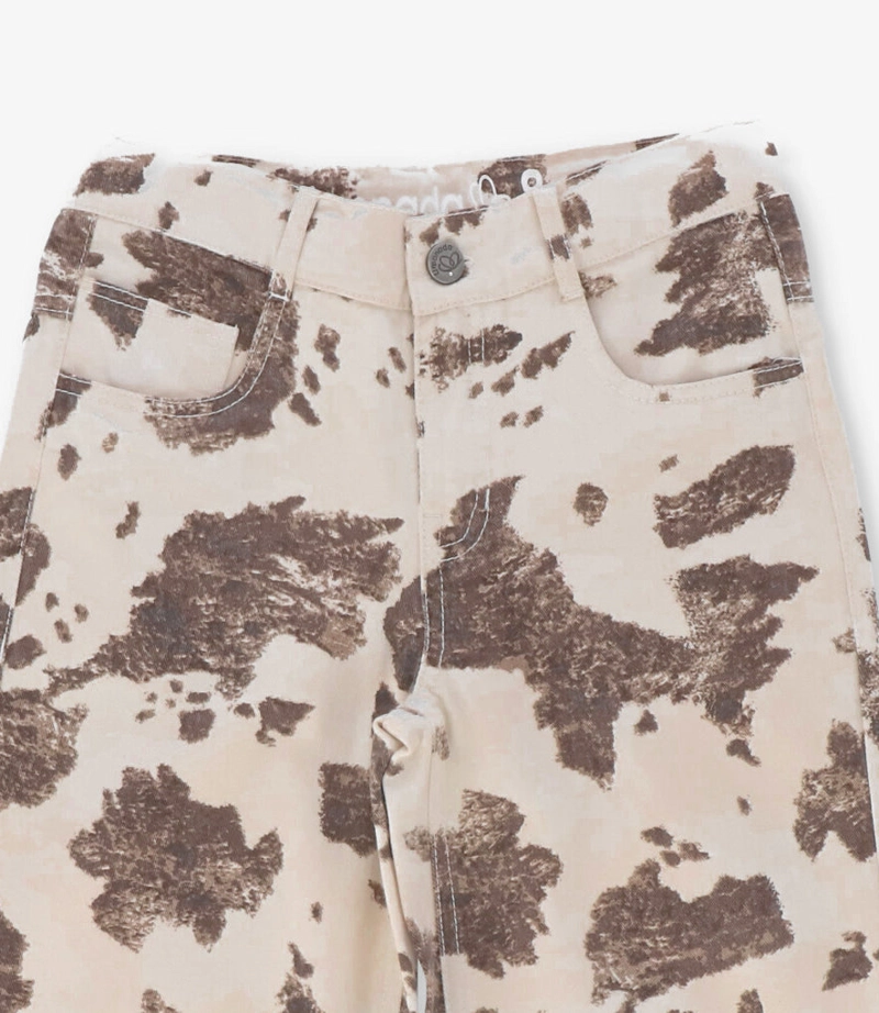 JEANS NIÑA ANIMAL PRINT ABRIGADO L111122608 CRUDO LIMONADA - 5