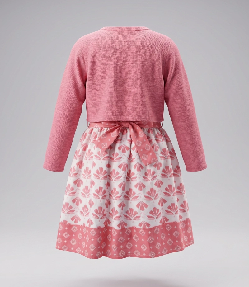 VESTIDO NIÑA  L11131270278 CORAL LIMONADA - 3