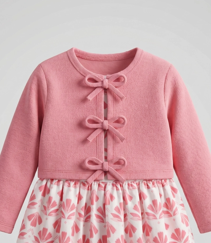VESTIDO NIÑA  L11131270278 CORAL LIMONADA - 4