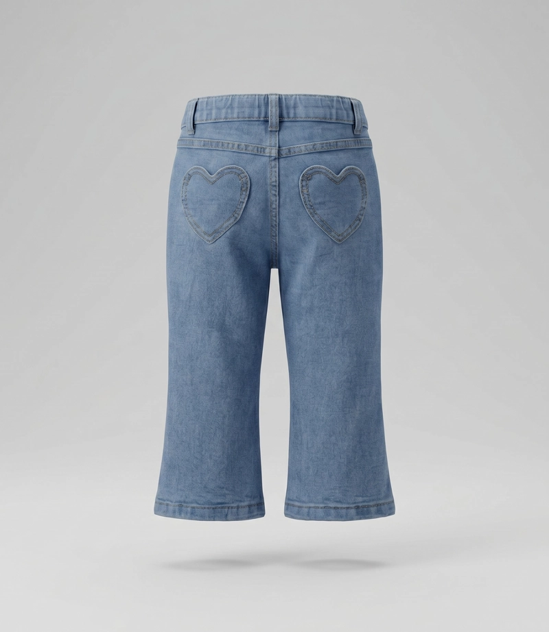 JEANS BEBE FLARE CHERRY L12111270374 DENIM CELESTE LIMONADA - 2