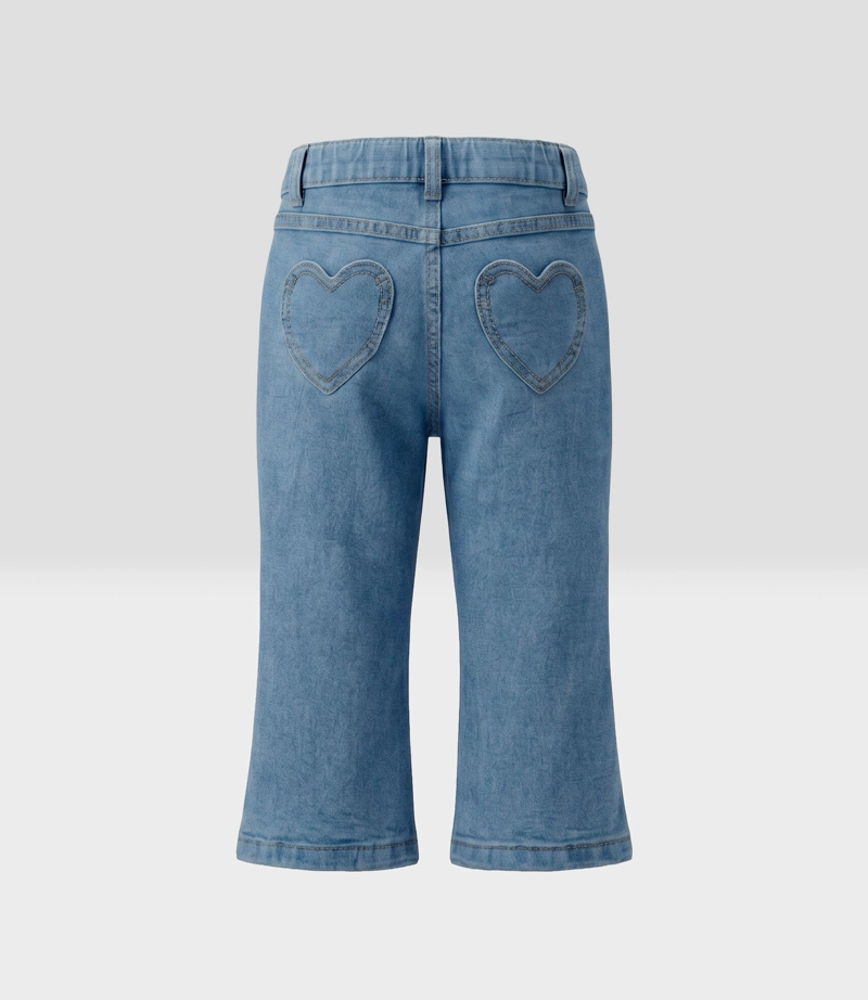 JEANS BEBE FLARE CHERRY L12111270374 DENIM CELESTE LIMONADA - 3