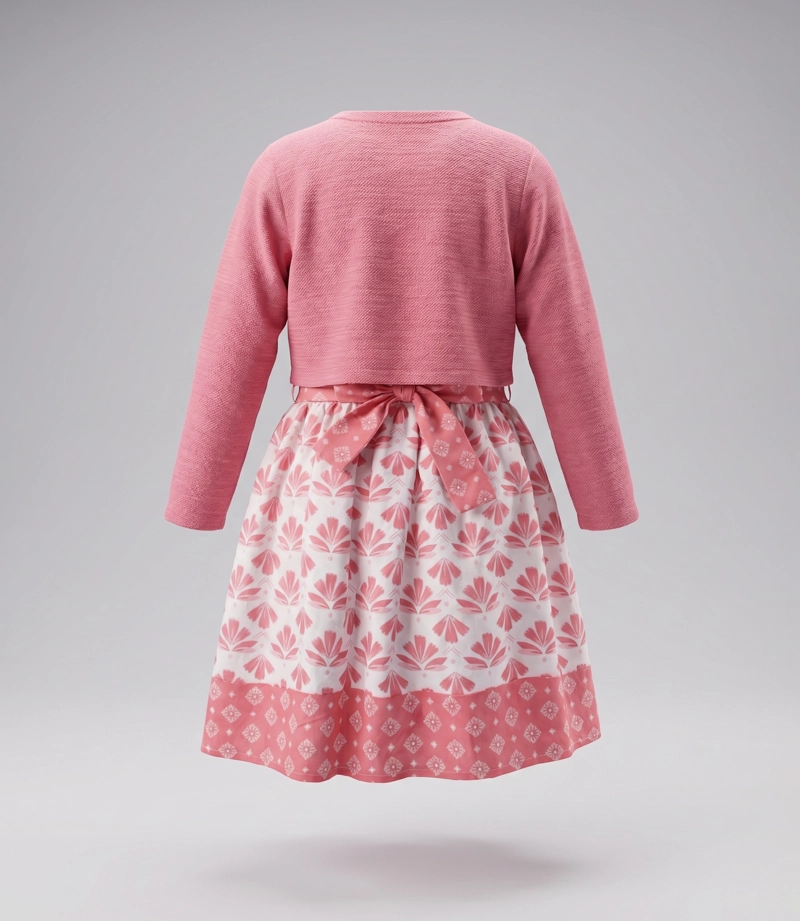 VESTIDO BEBE  L12131270278 CORAL LIMONADA - 3