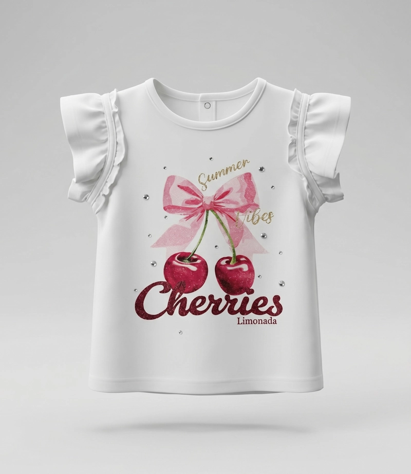 POLERA MANGA CORTA BEBE CHERRY L12021270103 CRUDO LIMONADA - 2