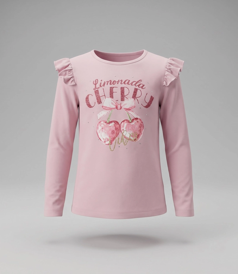 POLERA MANGA LARGA NIÑA  L11011270702 ROSADO LIMONADA - 2