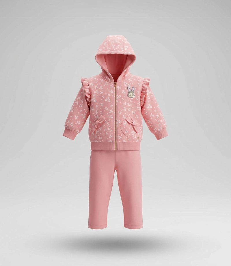 BUZO BEBE CON FLORES F12191270202 ROSADO 4 KIDS - 1
