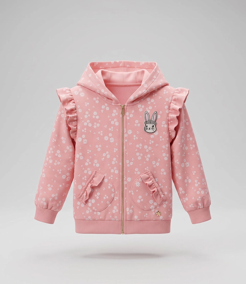 BUZO BEBE CON FLORES F12191270202 ROSADO 4 KIDS - 2