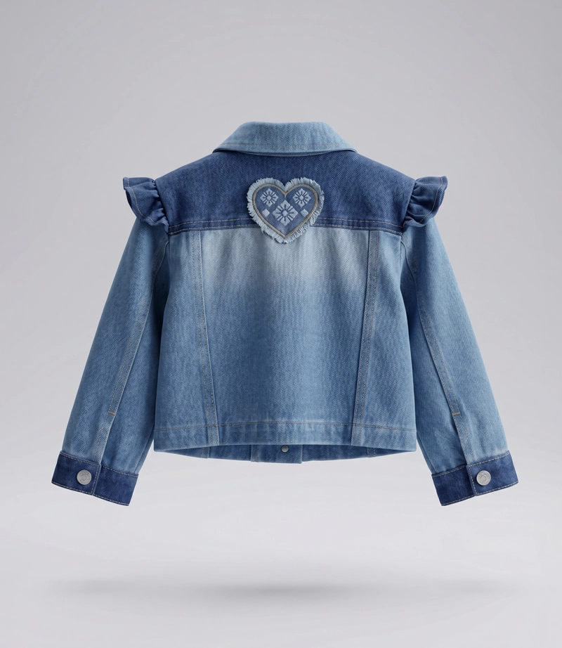 CHAQUETA BEBE CORAZONES L12071270174 DENIM CELESTE LIMONADA - 3