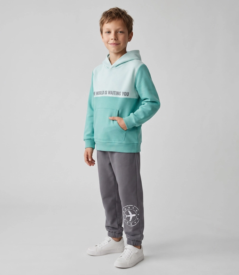 BUZO NINO COLOR BLOCK V11191270276 MENTA 4 KIDS 8
