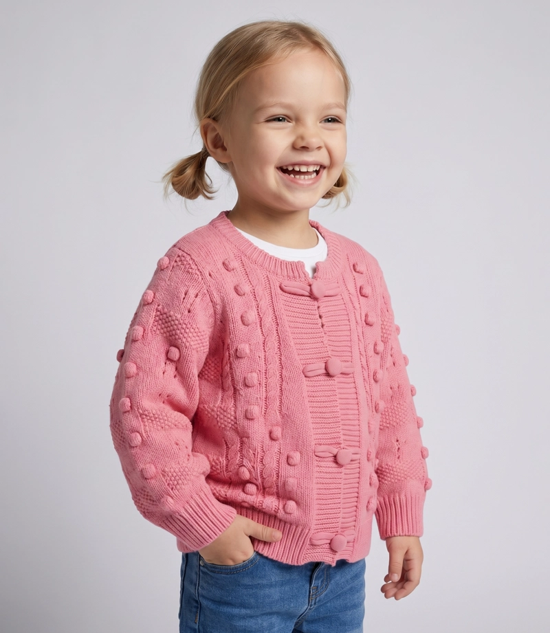 CHALECO BEBE CARDIGAN  L12061270178 CORAL LIMONADA 18 meses